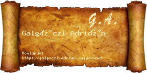 Galgóczi Adrián névjegykártya